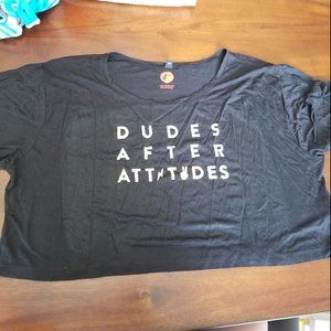 Cloud & Victory Dudes After Attitudes Crop Tee